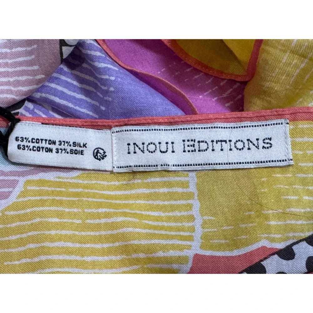 Inoui Editions Square 100 Yoga Multicolor Cotton Silk Whimsical Soft‎ Breathable